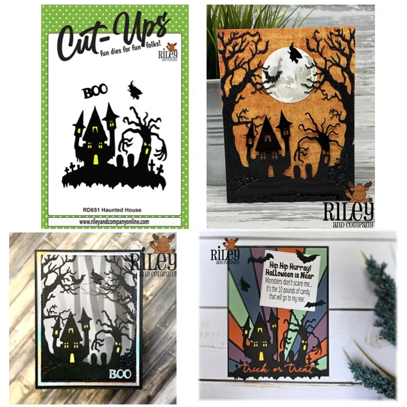 Haunted House Metal Cutting Dies and Stamps DIY Scrap Booking Card Stencil Paper Cards Handmade Album Stamp Die Sheets 2025