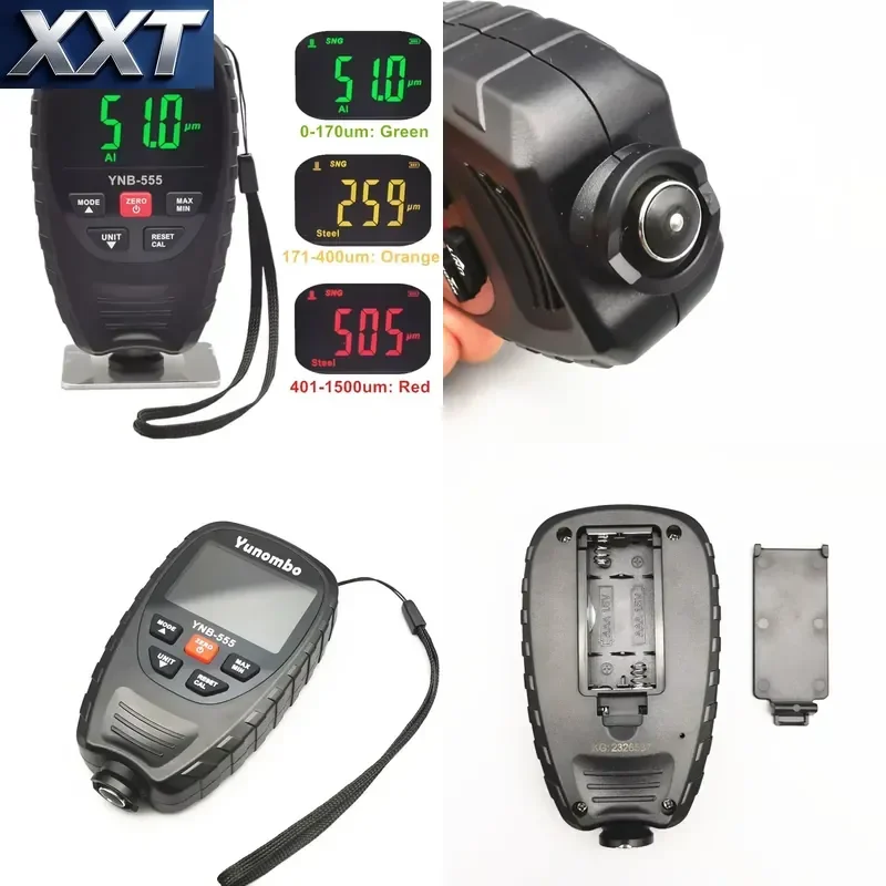 XXT Portable Digital Coating Thickness Tester ABS Housing Car Paint Film Thickness Measuring Device Garage Use