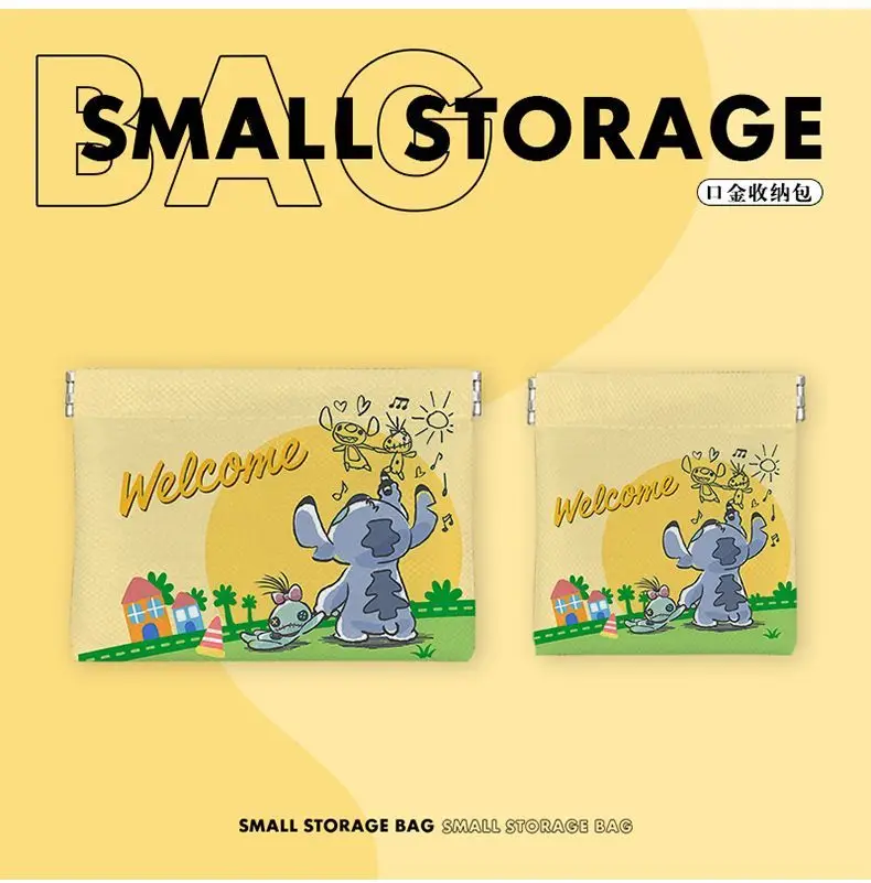 Tas Pelindung Lilo & Stitch Animasi Disney Tas Penyimpanan Lipstik Puing-puing Tas Pengatur Penyimpanan Headphone