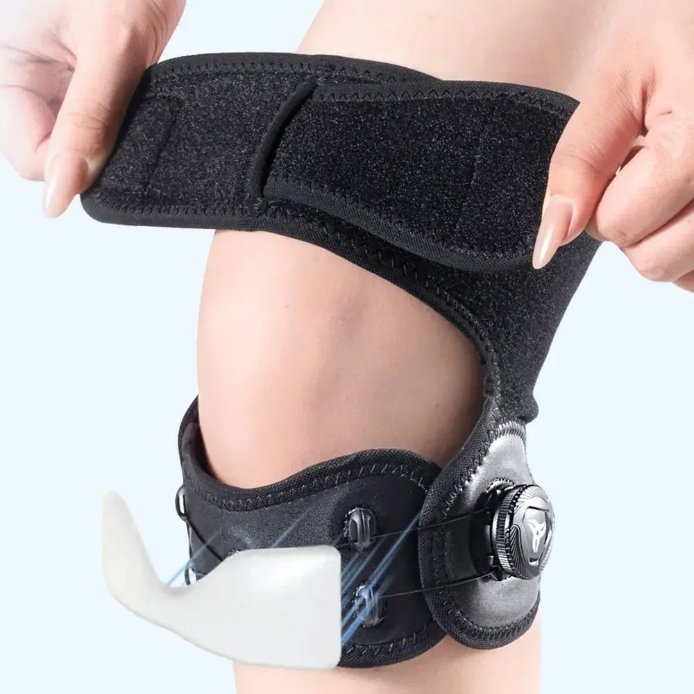 1PCS Sports Patella Knee Stabilizer with Dial Knob, Precise Pressure Tendon Support Brace, Open Patella Design Knee Guard Tennis