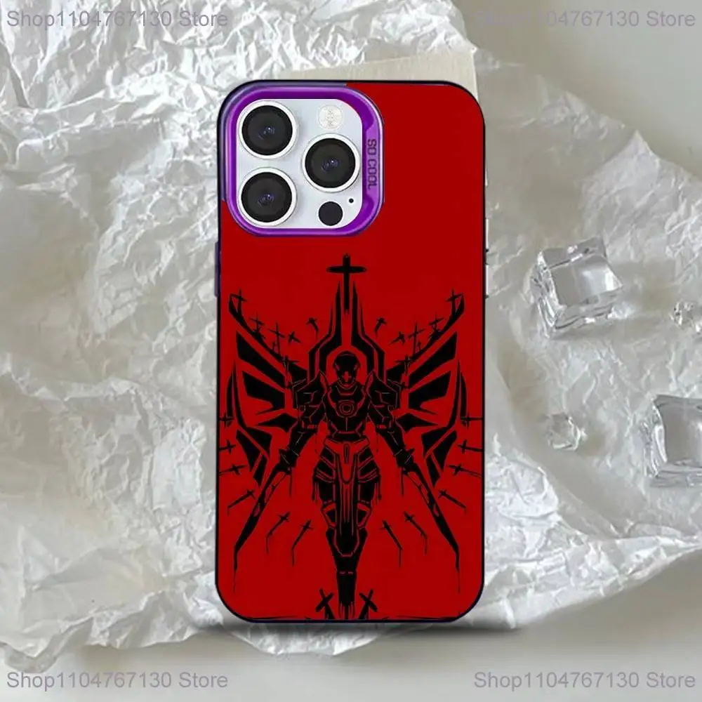 حافظة هاتف U-Ultrakill لهاتف iPhone 16,15,14,13,12,11,Mini,Pro,SE,MAX غطاء سيليكون أرجواني غير لامع