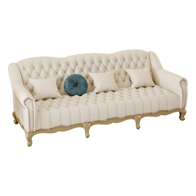 Biała designerska luksusowa sofa Fotel Fantazyjny salon Sofa segmentowa Loveseat Pojedyncza kanapa Salon De Luxe Meble domowe