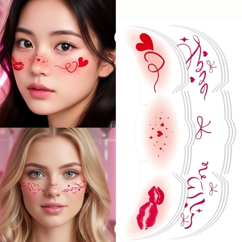 

8pcs Cherry Waterproof Freckles Blush Stickers Long Lasting Disposable Face Temporary Tattoos Facial Art Makeup Stickers Concert