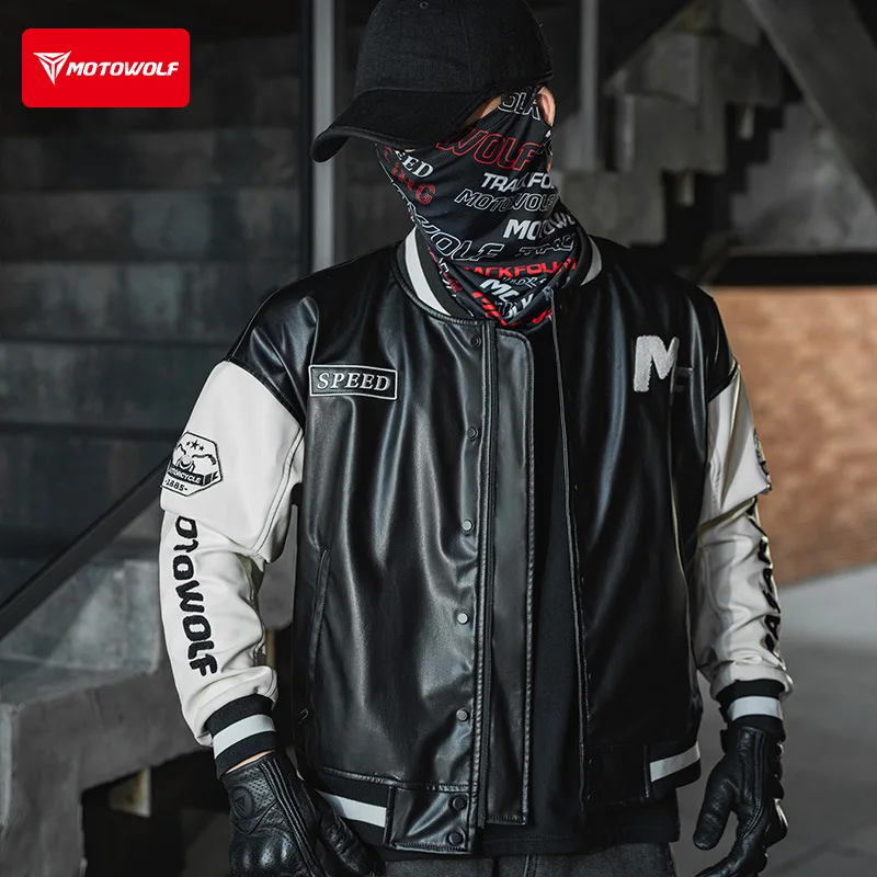 

Мужская мотоциклетная куртка, водонепроницаемая съемная теплая внутренняя подкладка, куртка в бейсбольном стиле, мотоциклетное пальто, противоударное для 4-х сезонов