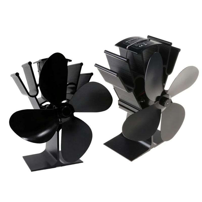 

Powered Stove Fan 4 Stove Fans Aluminium Silent Eco-Friendly for Wood