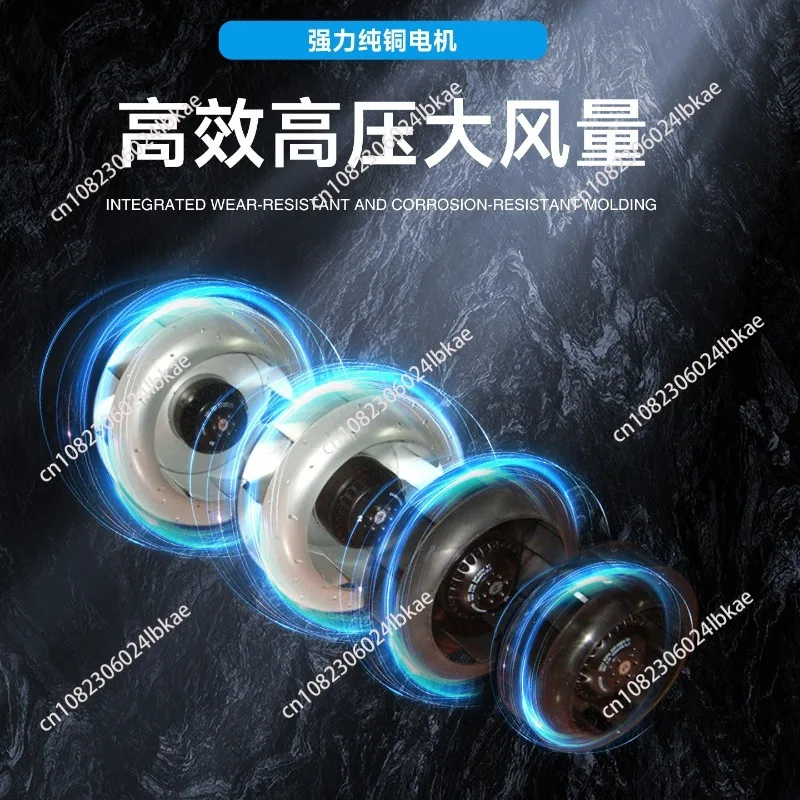 Kitchen powerful range hood AC high efficiency EC DC external rotor motor large air volume backward