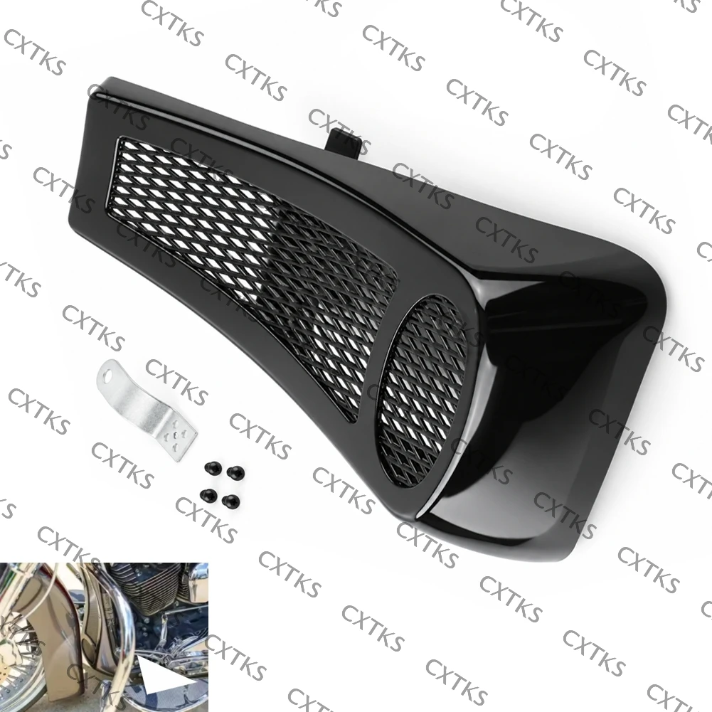 Motorrad Front Lower Kühler Abdeckung Kinn Verkleidung Spoiler Rahmen Abdeckung Für Harley Softail Fatboy 2000-2017