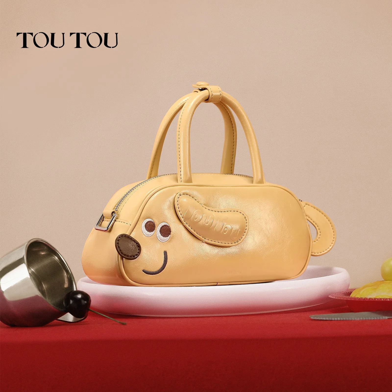 

TOUTOU женская сумка для боулинга Boston, сумка для собак, сумка из искусственной кожи, оригинальная дизайнерская брендовая сумка через плечо на одно плечо, подарок на день рождения