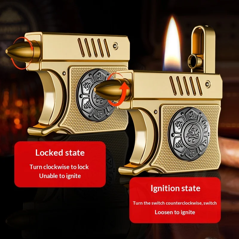 2026 One Click Catapult Mechanical Ignition Windproof Kerosine Lighter Falling Off Window Escape Function Retro Lighters Smoking