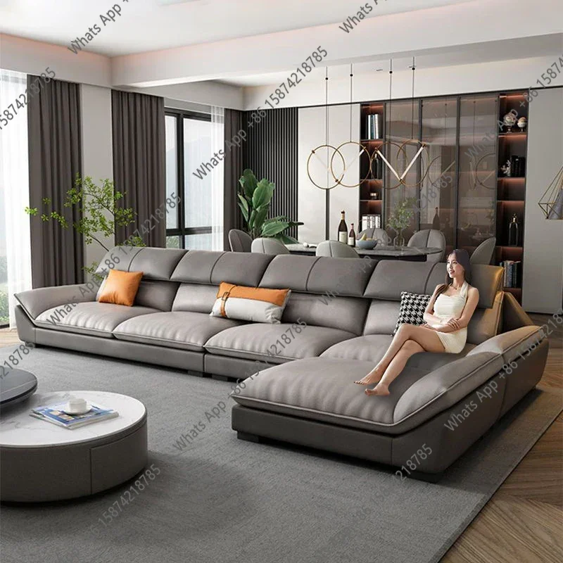B z Modern Home Decoration Microfiber Fabric Furniture Modern Luxury L-Shaped Sofa Living Room Combination Sofa
