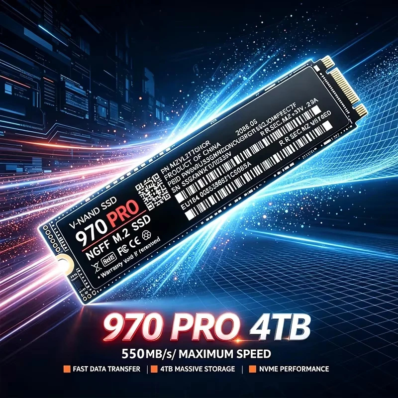 970 pro M.2 2280 NGFF PCIe 4.0 SSD up to 550MB/s 500GB-4TB Internal Solid State Drive for PS5 Laptop Desktop Gaming PC Storage