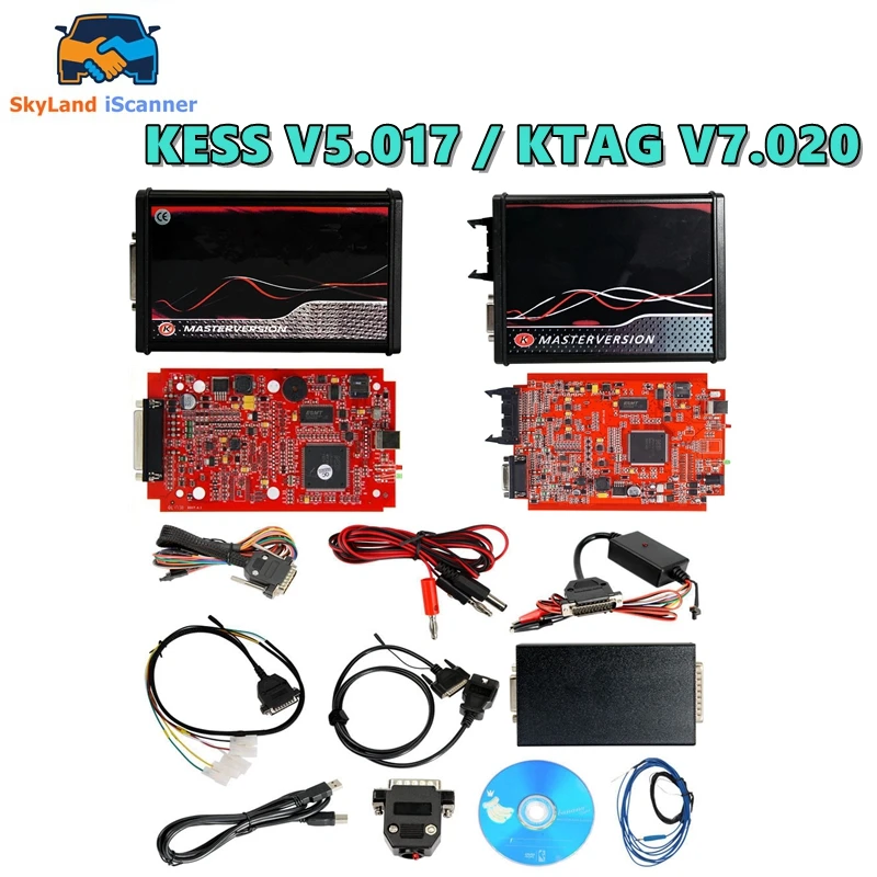 2024 Online EU Read Ktag V7.020 4 LED ECU Chip Tuning Programmer K-tag 7.020 SW 2.25 Kess 5.017 Auto Repair Tool for Car Truck