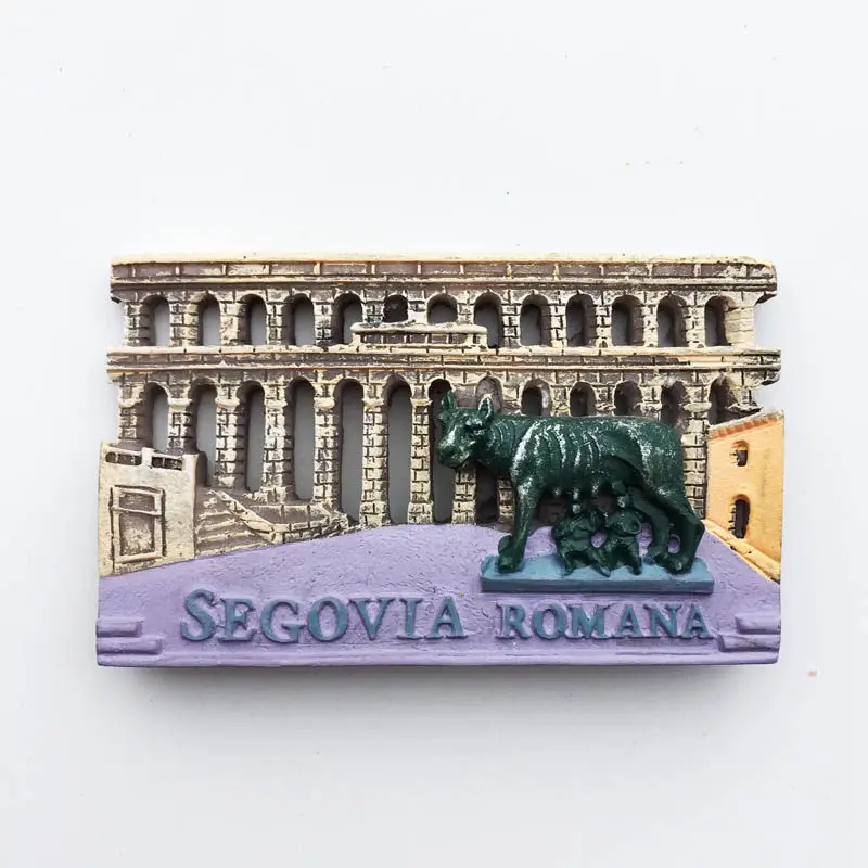 

Segovia Rome Aqueduct Tour Memorial Magnet - Spain Souvenir Painted Crafts Refrigerator Magnet