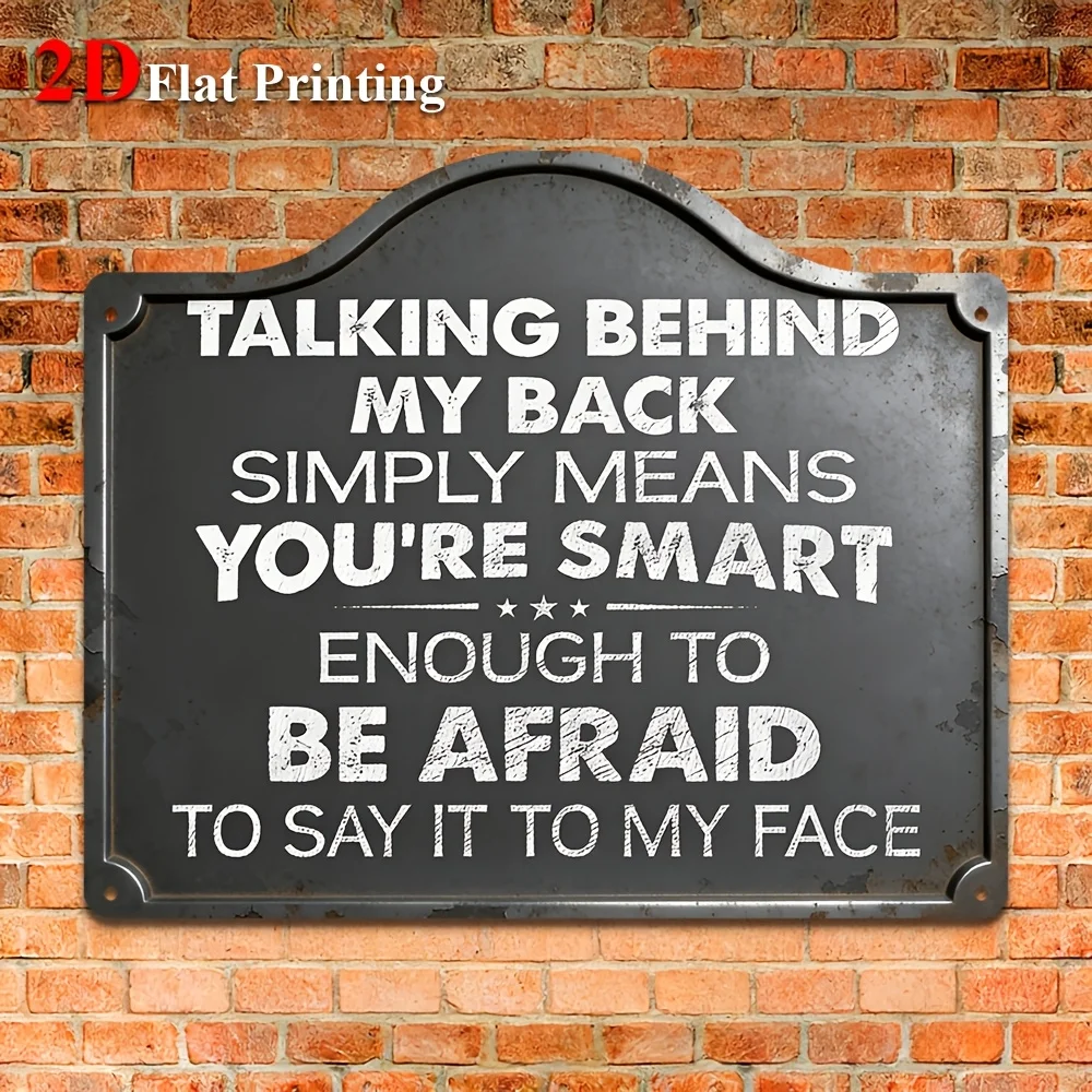 1pc, 2D Flat, Signs Metal Sheet Painting 