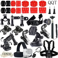 QQT para Gopro Hero11 10 9 87 6 juego de accesorios para kit go pro para hero 4 para SJ4000 para SJCAM para xiaomi yi 4 K cámara deportiva