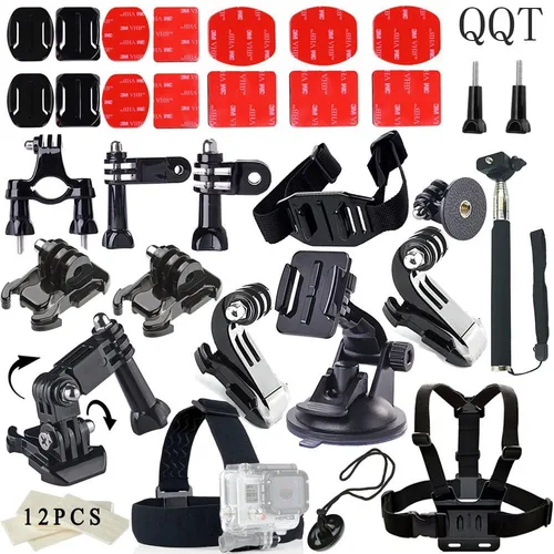 QQT para Gopro Hero11 10 9 87 6 juego de accesorios para kit go pro para hero 4 para SJ4000 para SJCAM para xiaomi yi 4 K cámara deportiva
