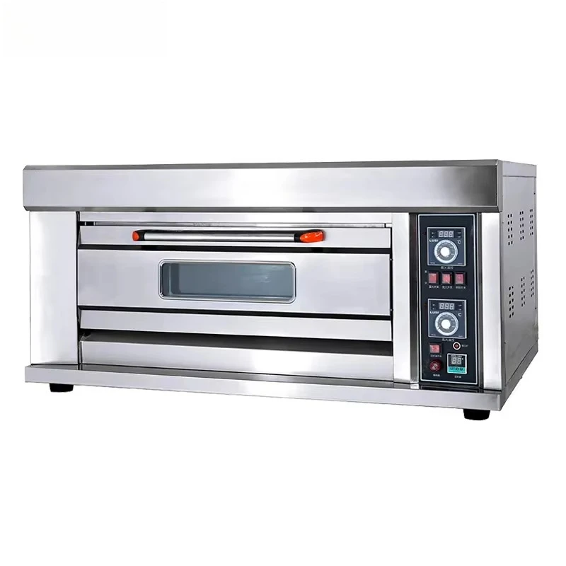 

Commercial Baking Ovens Baking Equipment Large Capacity 1 Layer 2 Tray Gas Oven Cake Bread Pizza Baking Deck Oven