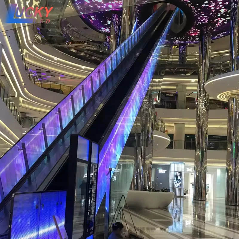 Pubblicità HD con schermo trasparente a LED ad alta risoluzione Vedi attraverso il display trasparente per il centro commerciale Home Theater P3.91