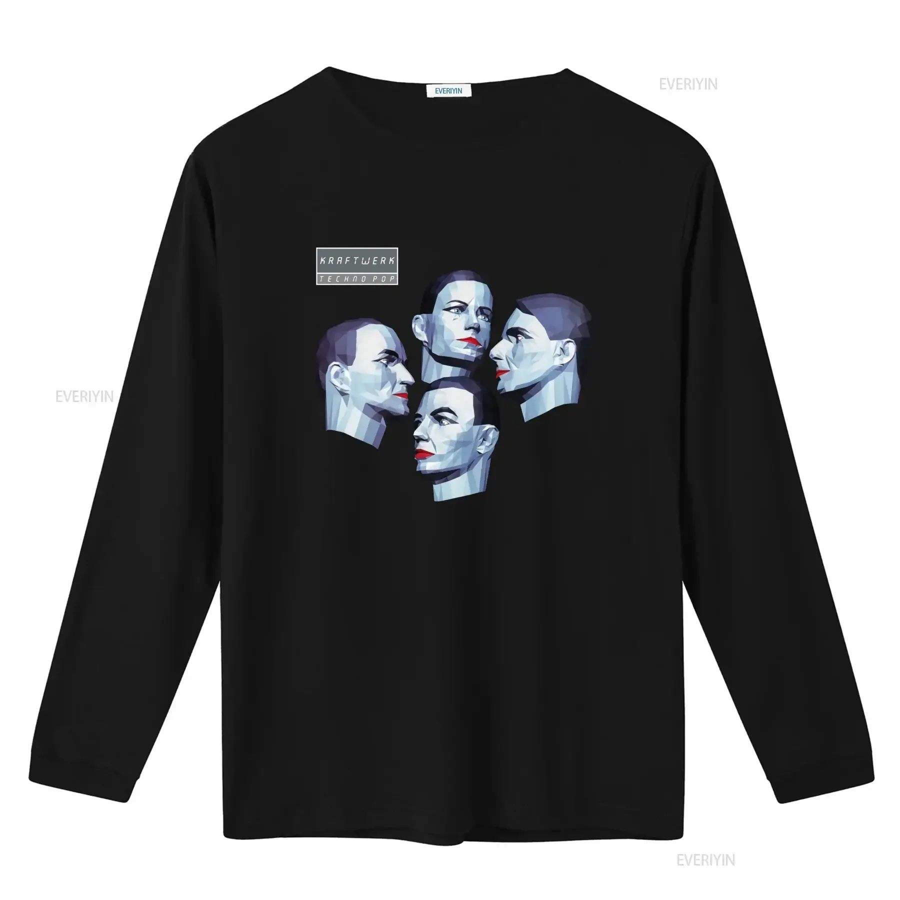 Kraftwerk Techno Pop T shirt PVQD Electric Cafe Album Cover Design vintage Washed streetwear designer clothes Stylish