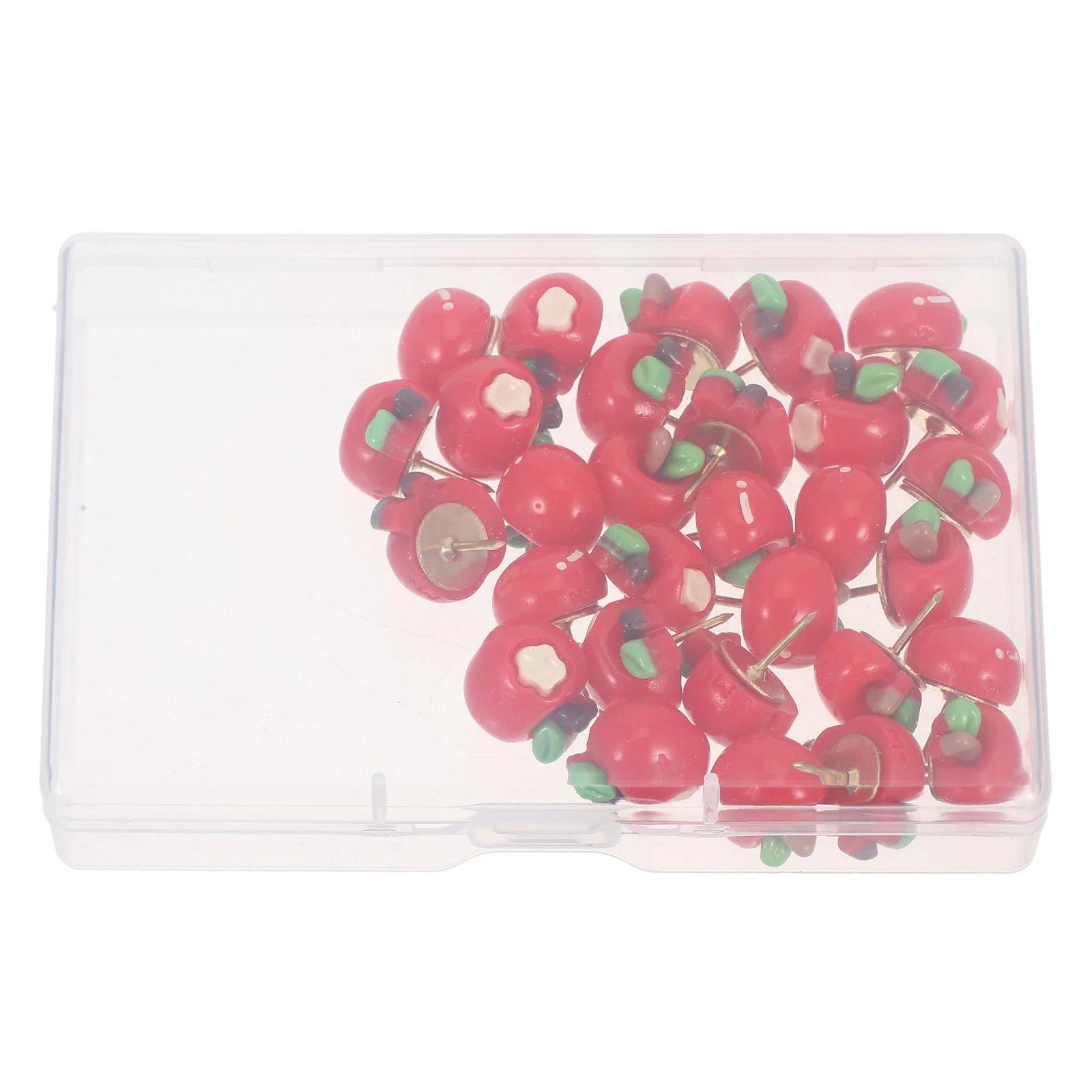 30 قطعة مسامير الإبهام التفاح الراتنج الزخرفية أبل تصميم دبابيس ضغط للوحة الإعلانات الفلين جدار معلق صور خرائط الحرف اليدوية #6