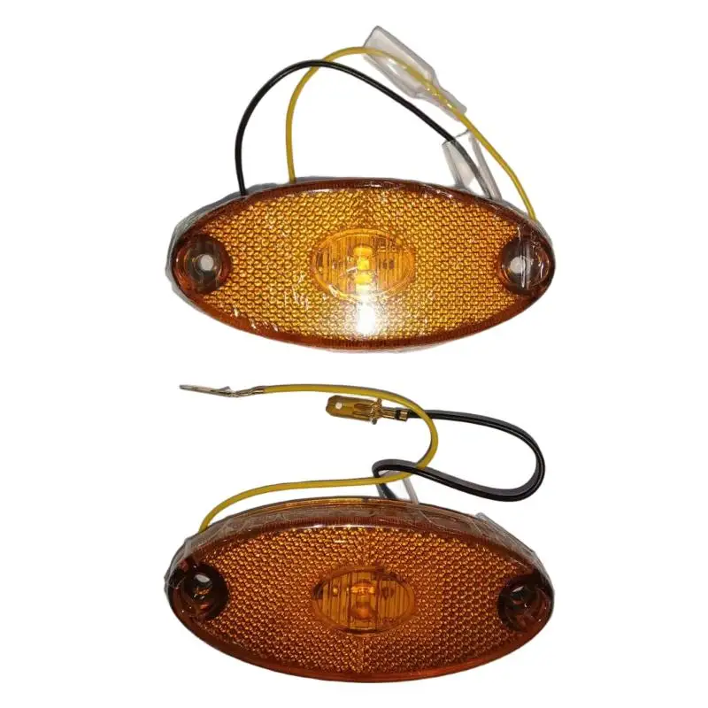 

2Pcs 12V Amber Oval LED Side Marker Lights Durable Caravan Lighting Kit for Jokon Smlr2012 12v Amber Oval Led Side Marker Lamp