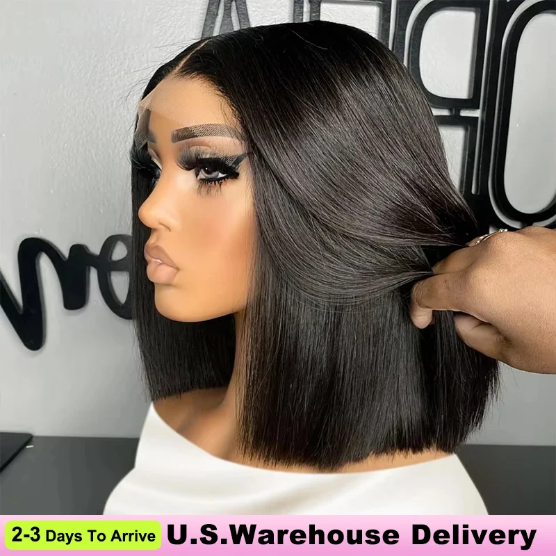 

Прямой парик Bone Straight Bob, человеческие волосы 13x5 Hd, прозрачные фронтальные парики, плотность 200, кружевной фронт, 100% человеческие волосы, предварительно выщипанный парик