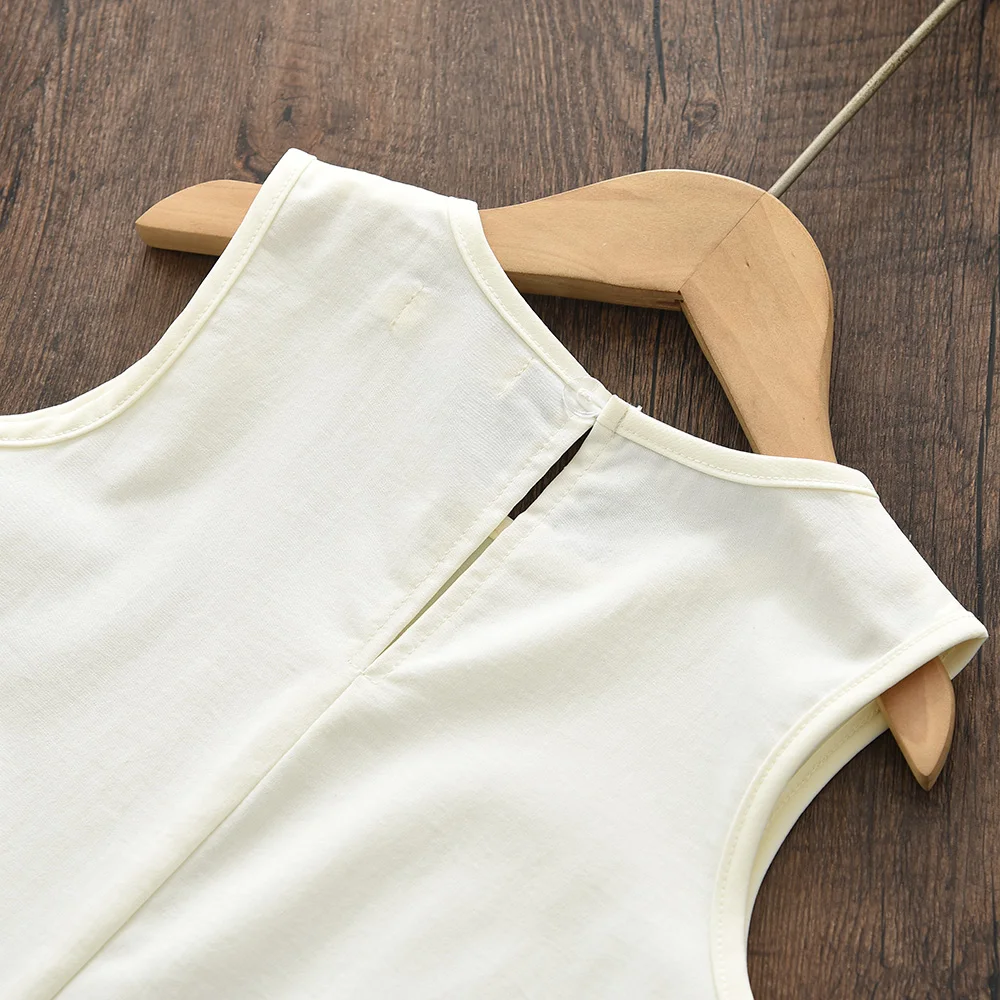 الصيف 3-7 سنوات الفتيات موضة ملابس للحفلات الحلو بلون أكمام س الرقبة فستان مكشكش 1 قطعة الاطفال ملابس بسيطة غير رسمية #4