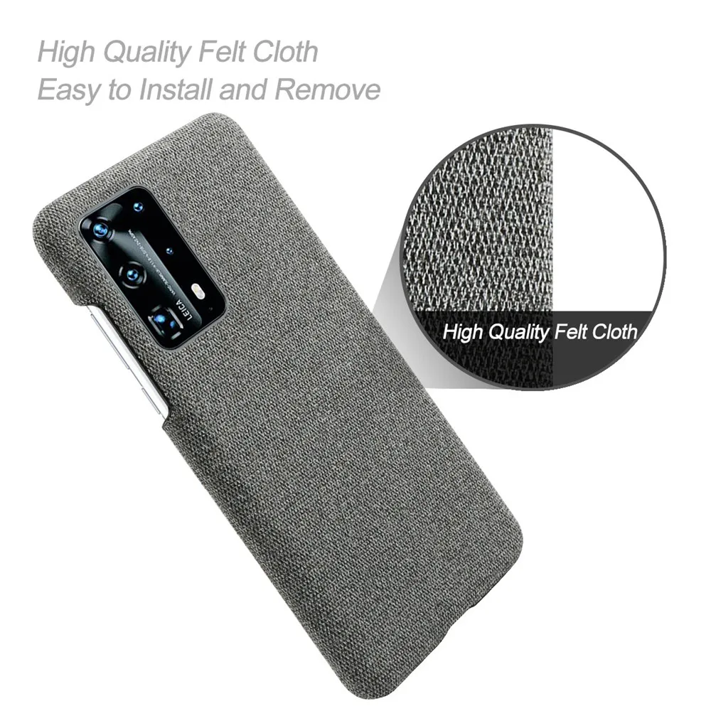 Cloth Cases For Huawei P40 Pro Case P 40 Pro Plus Slim Retro Cloth Hard Phone Cover For Huawei P40 Pro+ Funda Coque Capa