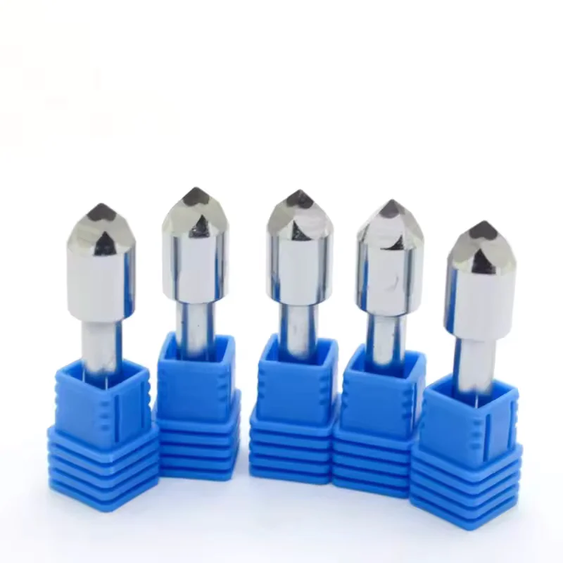 1 PC New Design Diamond Engraving Cutter Granite Stone tools Marble Relief cnc Bit 4 edge PCD Shank 6 mm Milling carving Tool