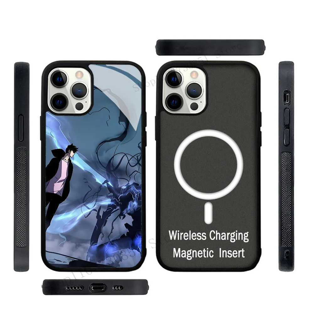 Anime Solo Leveling Phone Case Strong Magnetic For IPhone 15 14 13 Pro Max 11 12 Mini Alex Mirror For Magsafe