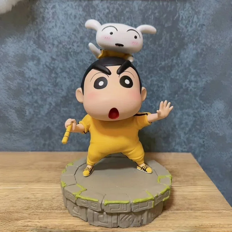 Figura de acción de Kung Fu Crayon Shin-chan, modelo de juguete, Figuras de Shin Chan, muñeca Kawaii, colección de 15cm, estatua Gk, adorno, regalo, nuevo