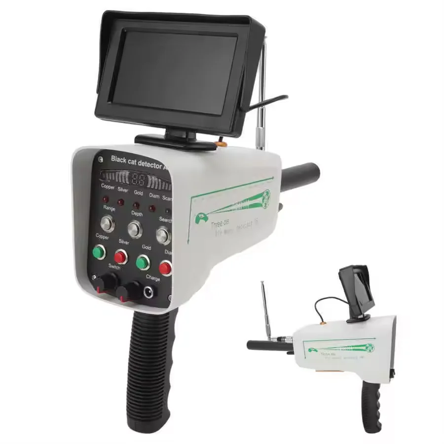 A8 Industrial 3D LCD Remote Metal Detector (IP55, 12cm Search Coil, Plastic)