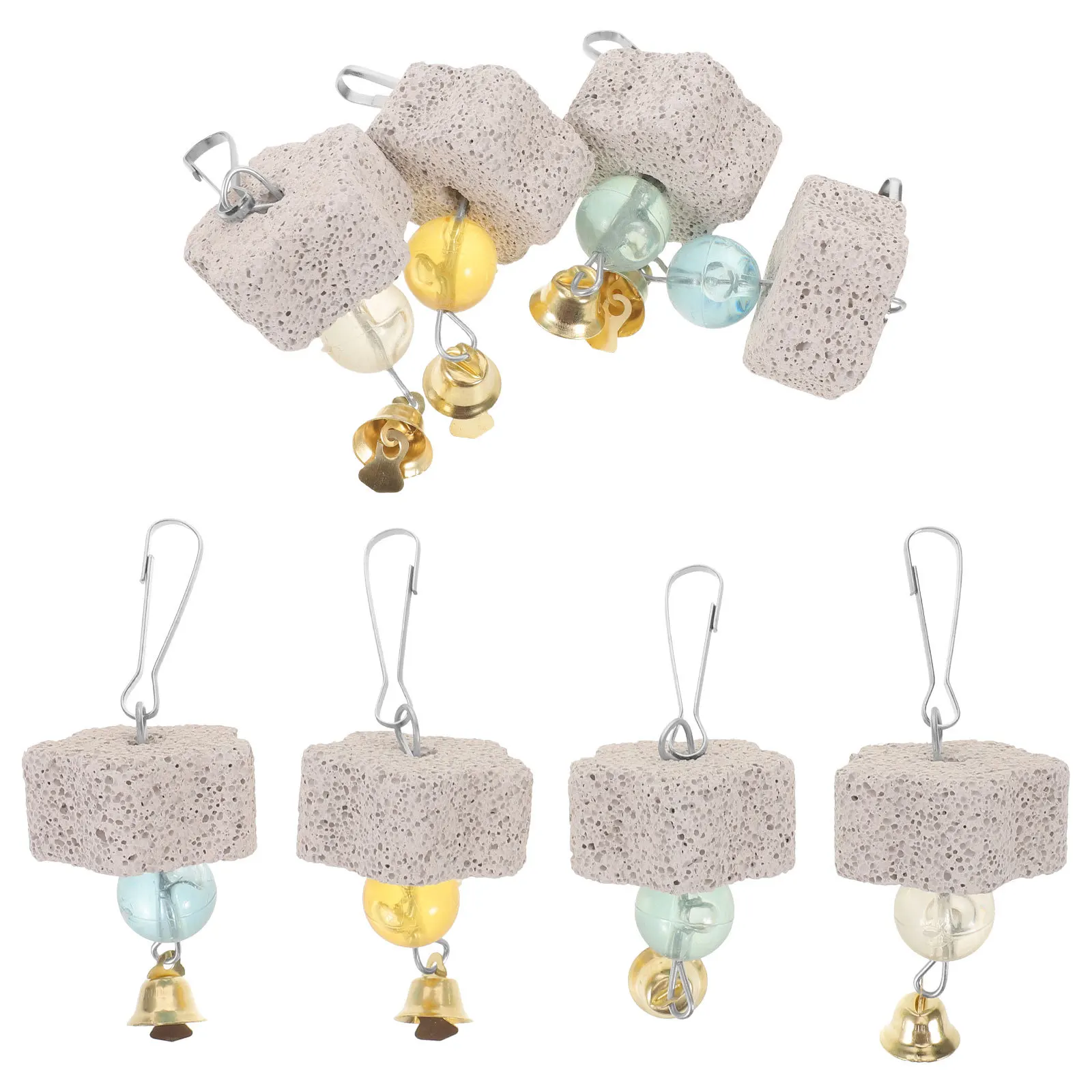 10 قطعة حجر الهامستر المولي شينشيلا مطحنة الأسنان زهرة شكل الحيوانات الأليفة الصغيرة صحة الأسنان سهلة التركيب كتلة طحن الأسنان #5