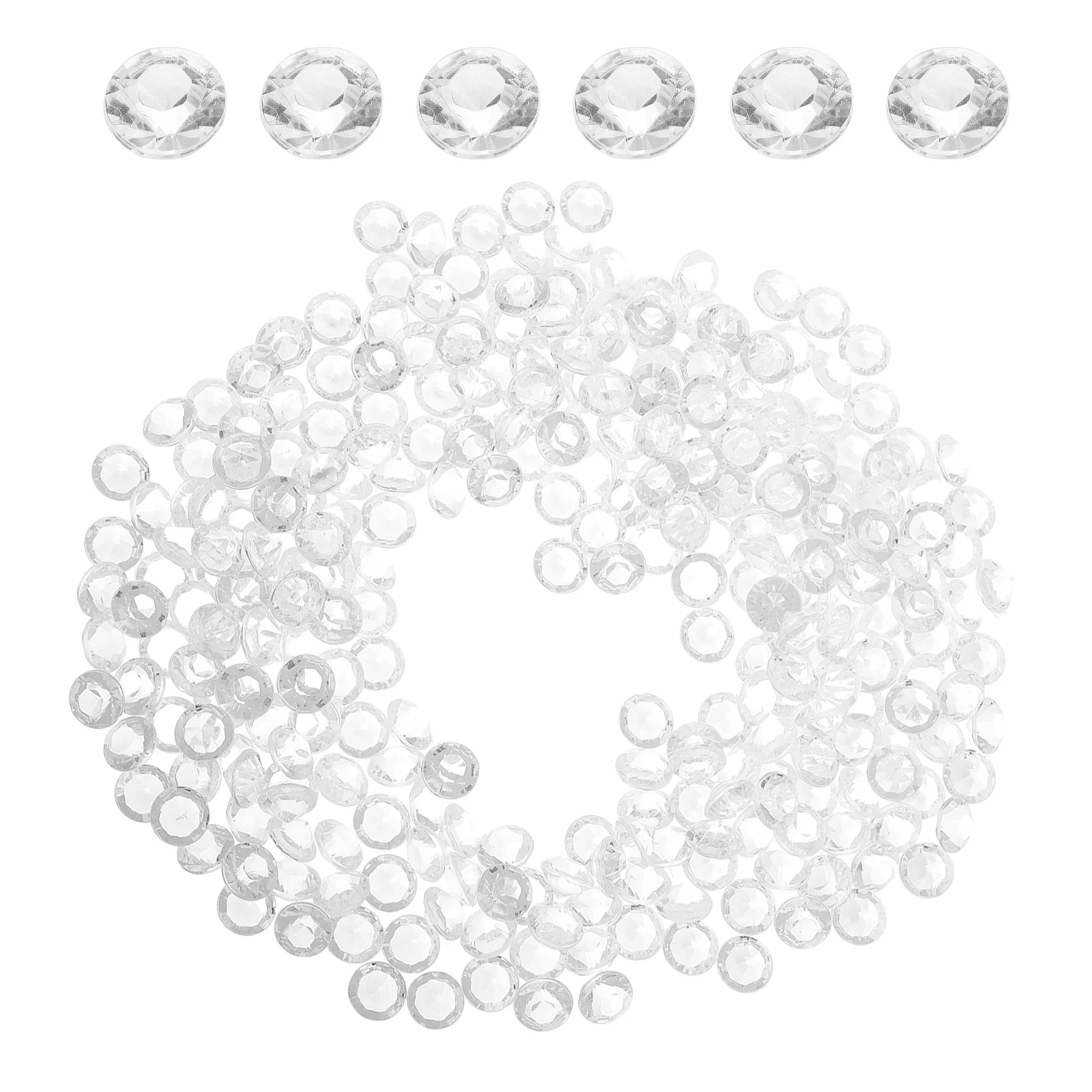 

2000pcs Pointed Bottom Plastic Drills Transparent White Acrylic Vase Fillers Fake Diamond Crystals Wedding Party Decoration