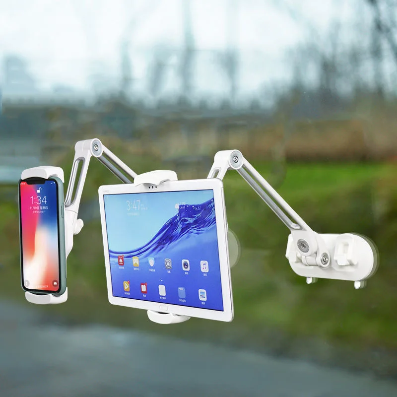 Aluminum Tablet Stand Wall Glass Desk Car Truck Phone Holder Adjustablet Mount for iPad Pro 12.9 Mini Xiaomi Samsung Tablets