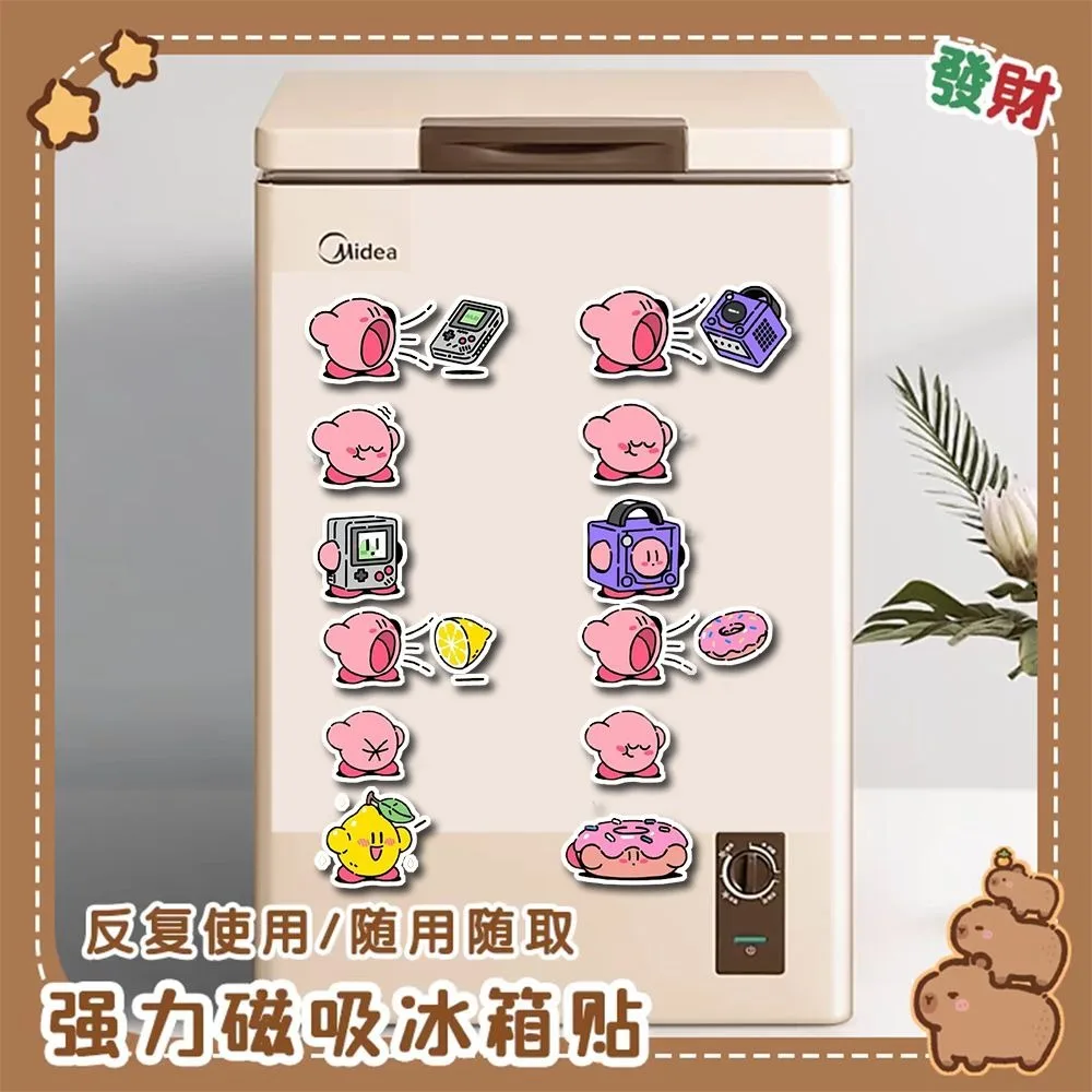 Cute Kirby Magnetic Fridge Magnets, Aesthetic Ins Style Home Decor, Sweet Gift view 3