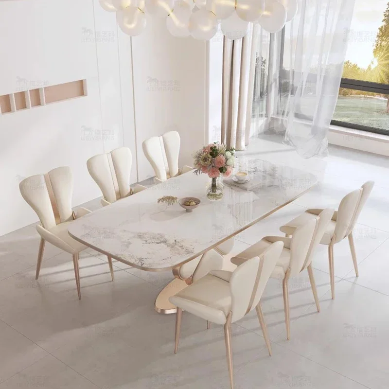 /Minimalism Coffee Dining Table Restaurant Lounge Side Luxury Writing Dining Table Designer Juegos De Comedor Home Furniture