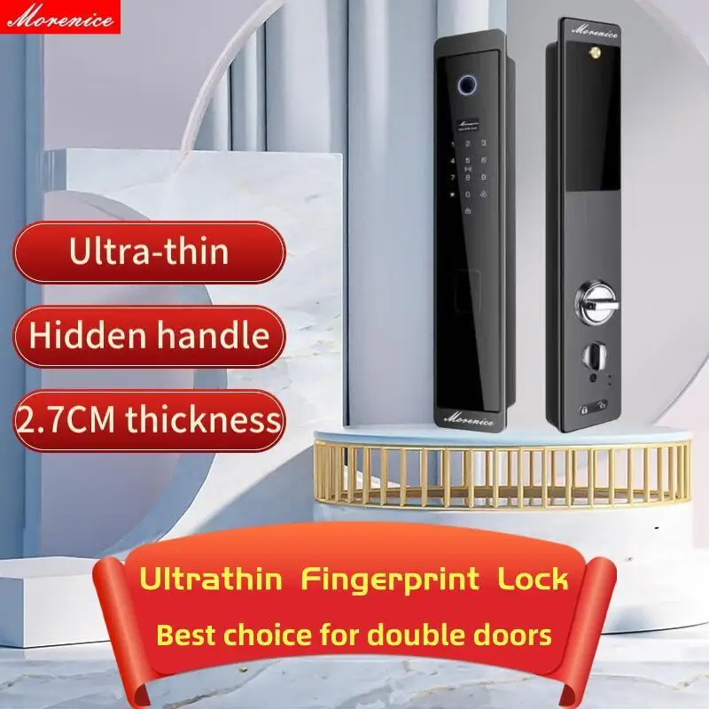 Morenice Ultrathin Smart Lock With FPC Fingerprint/IC Card/Password/Key Unlock/Temporary Passwor/USB Emergency