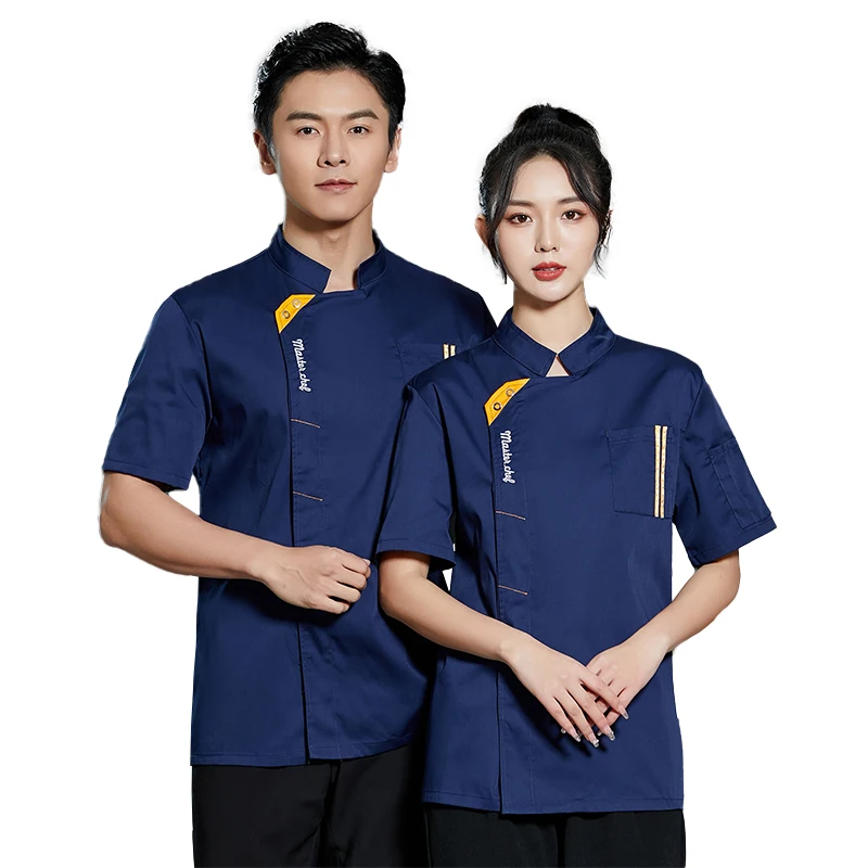 Chef Work Clothes Cook Jacket Food Service Cooking Clothes Tops Kitchen Shirt Hotel Waiter Overalls Restaurant Uniform