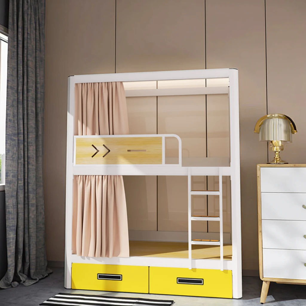 

Двухместные капсульные кровати для персонала, кровати для общежития, студенческие высокие и низкие кровати, одноместные молодежные двухъярусные кровати для квартиры