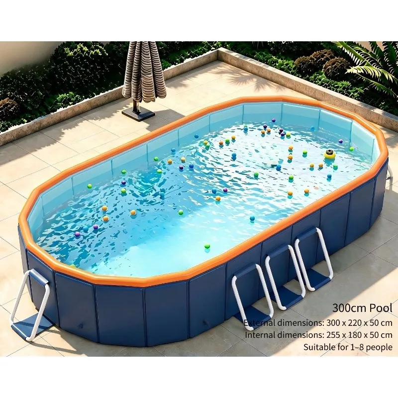 210cm/260cm/300cm Self-supporting Pools, Perfect for Backyards, Patios, and Villas—ideal for Hosting Summer Family Parties.