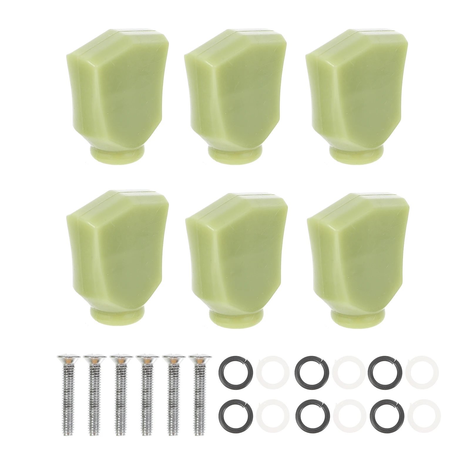

6 Sets Plastic Guitar Tuners Durable Knob H les for Acoustic Folk Guitars Lock String Function Personalized Use