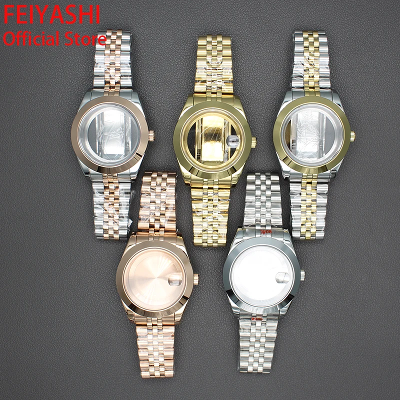 

36mm/40mm Stainless Steel Case Watchband Watch Bracelet Sapphire Glass Parts nh35 nh36 Miyota 8215 Movement 28.5mm Dial Air King