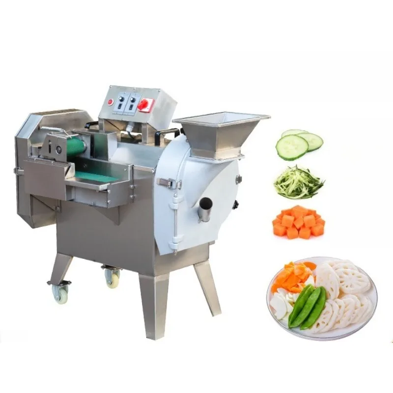 Multifunctional Potato Slicer Automatic Vegetable Shredder and Dicer Stainless Steel Electric Double-head Vegetable Cutter