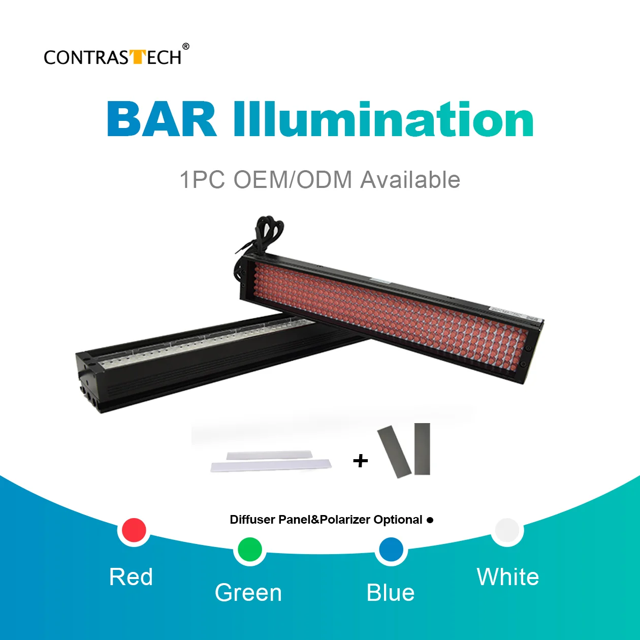 

IP68 RGB IR UV Индивидуальные 40x16 мм 24 В SMD светодиодное освещение Machine Vision Bar Light для маркировки IC Инспекционная контрастность