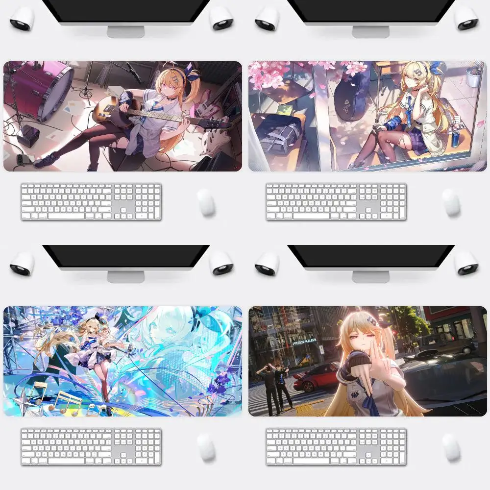 Neverness to Everness Akane Rin Mouse Pads Gamer Keyboard Mat Pads Gaming Desk Protector Laptops Large Mousepad Cartoon Deskmat