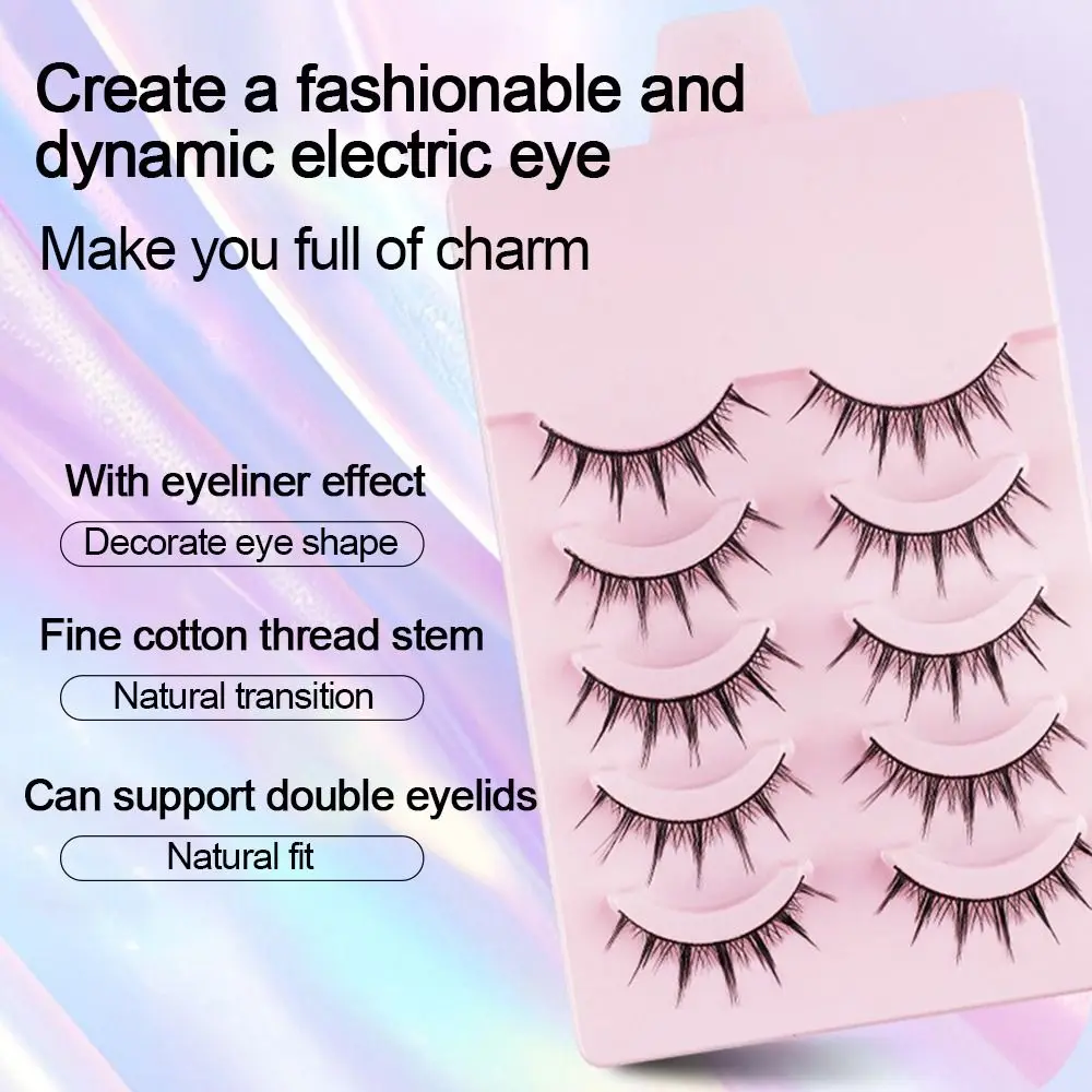 رموش صناعية مدببة عالية الجودة رموش فردية سوداء على شكل حرف C رموش أنمي