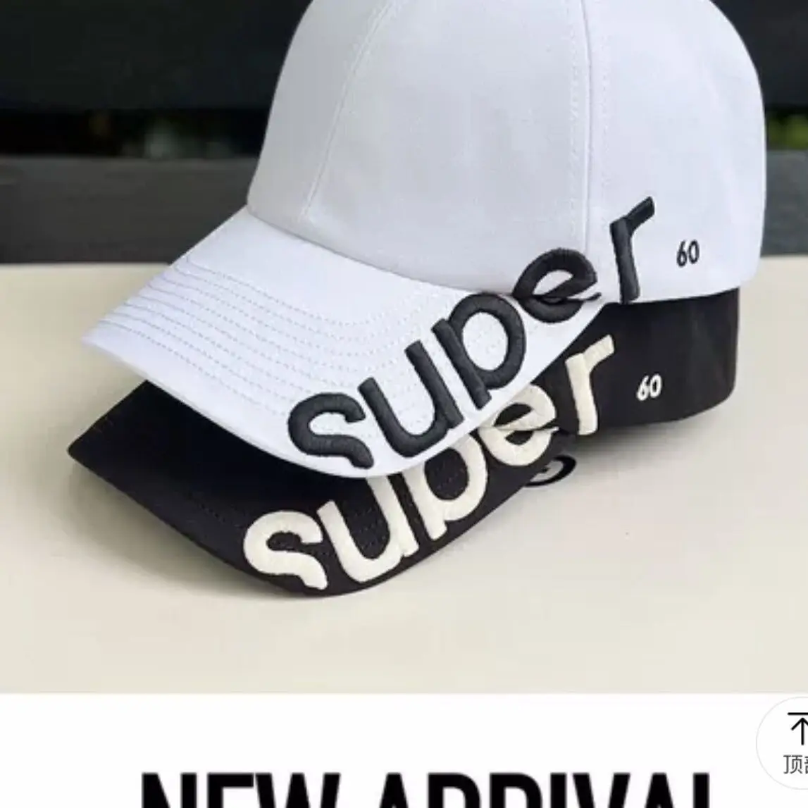 Trendy Brandside Embroidery Men and Women of the Same Sports Baseball High-End New Standing Embroidery Softtop Showing a Small F