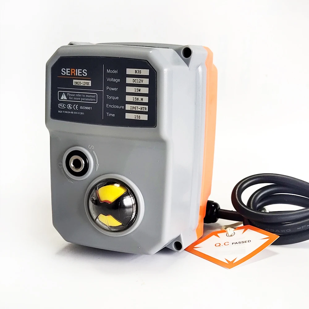 20Nm Electric Valve Actuator with 11mm, 14mm Square Stem, Electric Valve Motor drive with Manual override and signal feedback