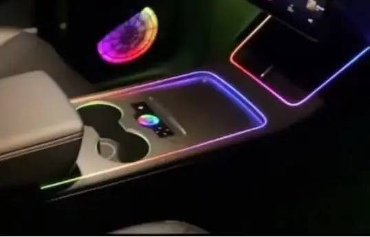 

RHD Car Laser Carved Ambient Light Dynamic Interior Atmosphere Lamp Kit 256 Colors Suitable Model 3 Model Y 2021-2022